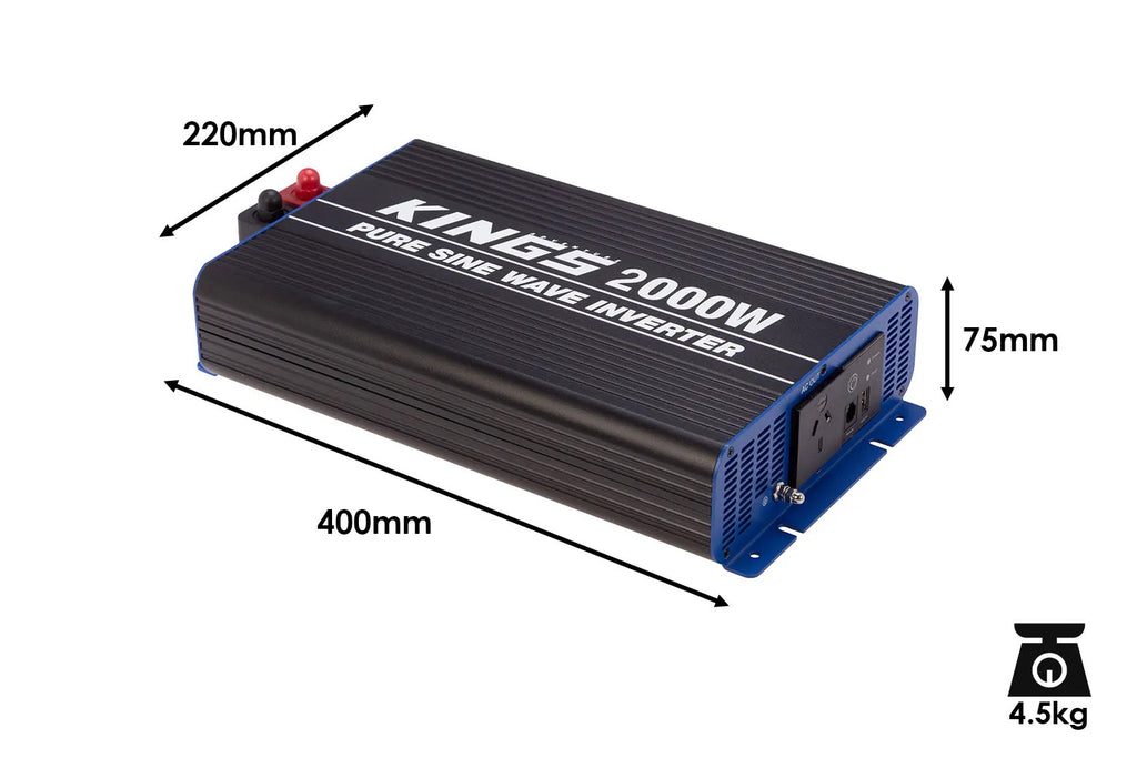 Kings 2000W Pure Sine Wave Inverter| Pure Sine Wave |AGM and Lithium Compatible