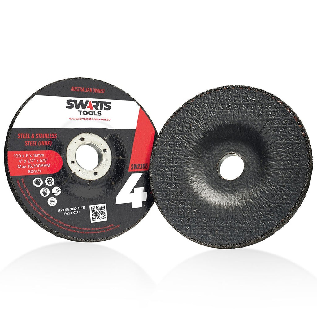 25pc 4" (100mm) Angle Grinder Discs – Swarts Tools Stainless Steel