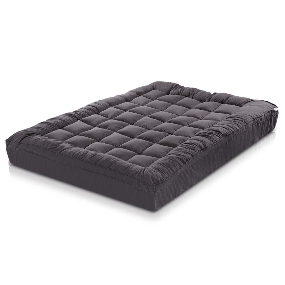 Bamboo Charcoal Pillowtop Mattress Topper Protector Cover