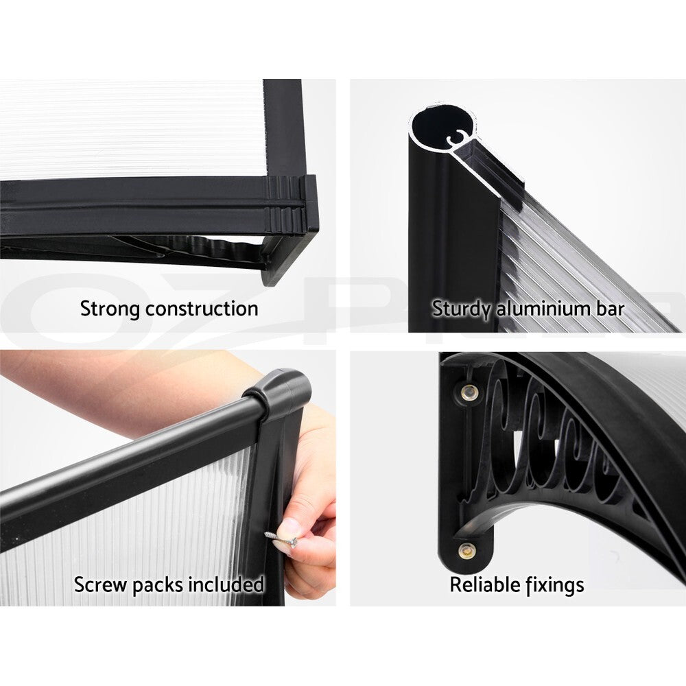 Instahut Window Door Awning Door Canopy Patio Shade 1-6M Rain Cover Sun Shield