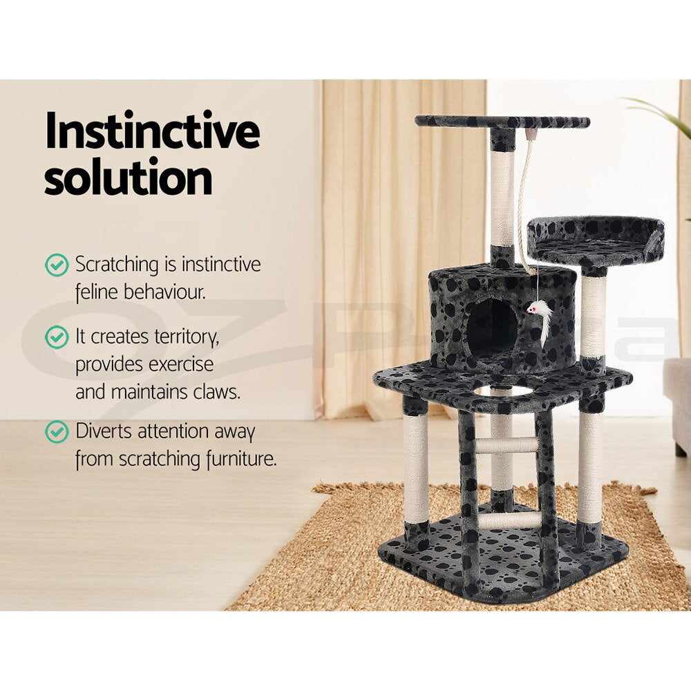 120cm Cat Tree Tower Scratching Post Bed Condo Toys