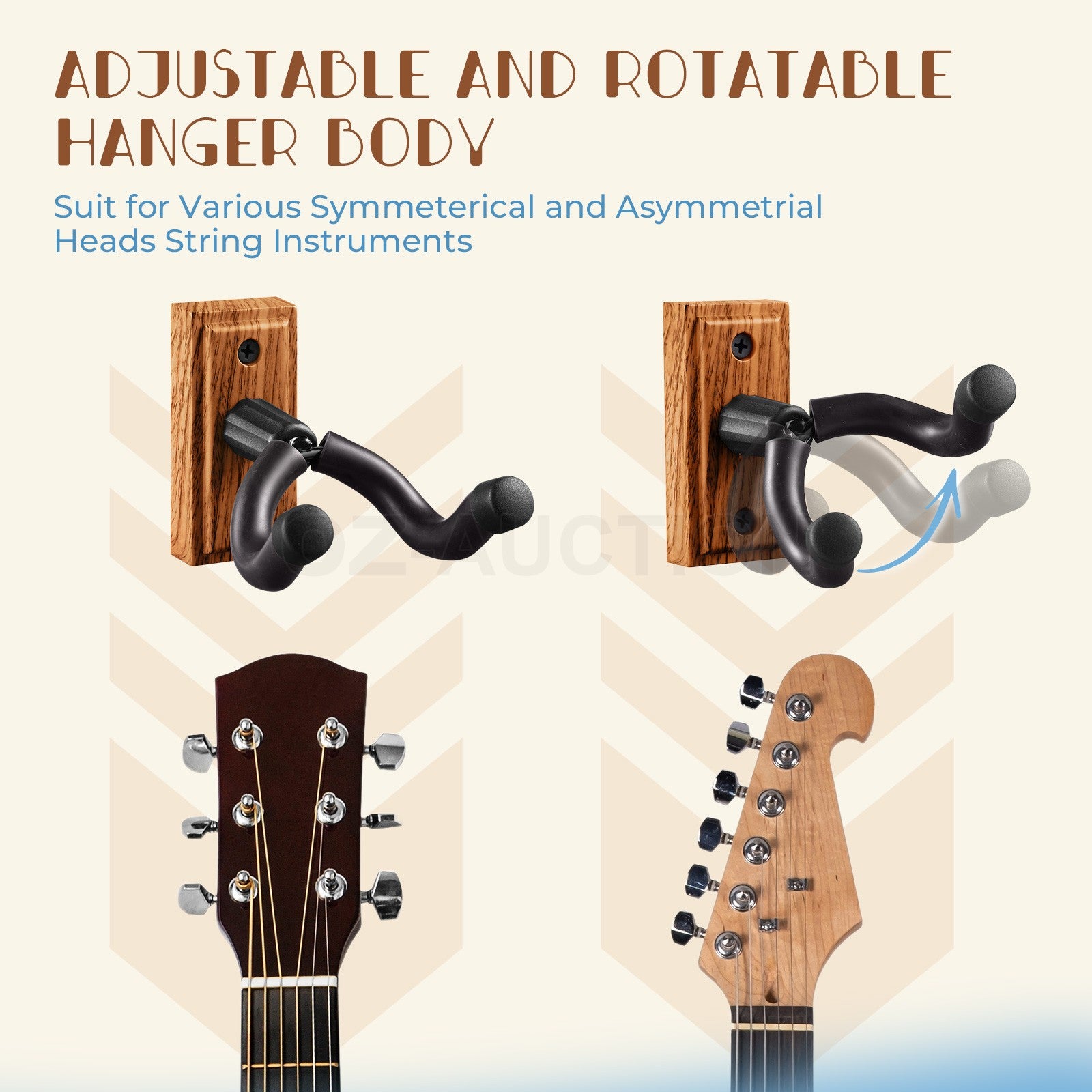 Guitar Wall Mount Hanger Hook Holder for Guitar Bass Ukulele