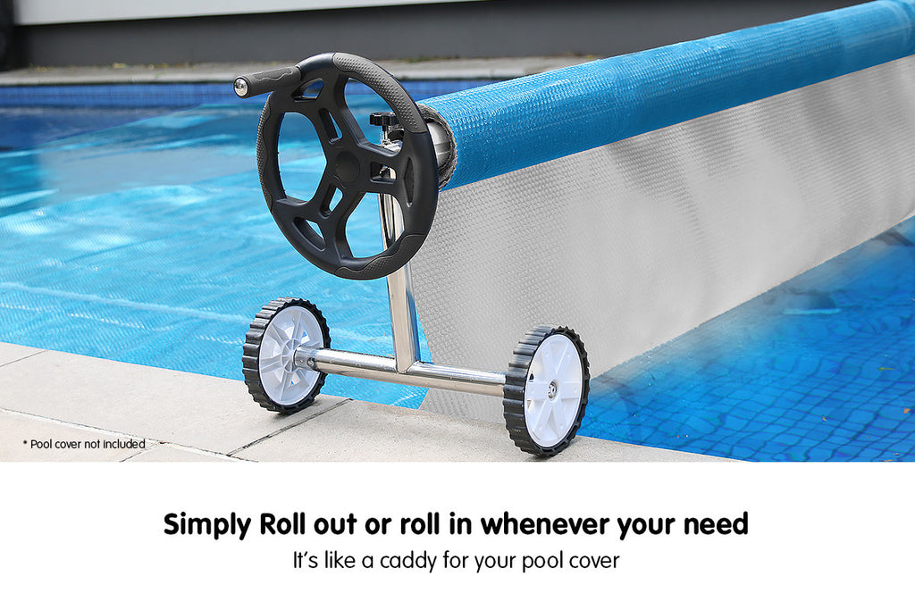 Adjustable Pool Cover Roller with Wheels for Solar Blankets