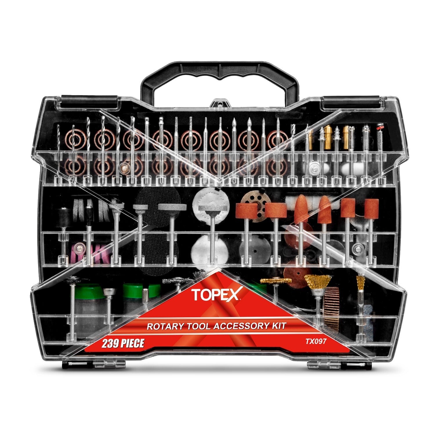 239pc Rotary Tool Kit – Grinding, Polishing & Craft Bits