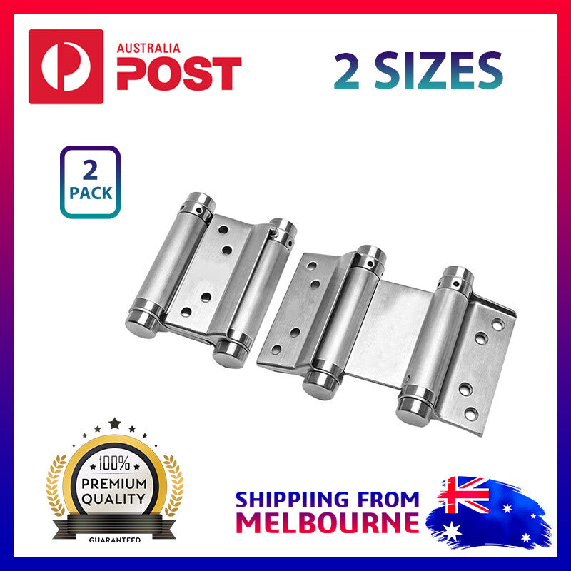 2x Double Action Spring Hinges for Saloon and Cafe Doors