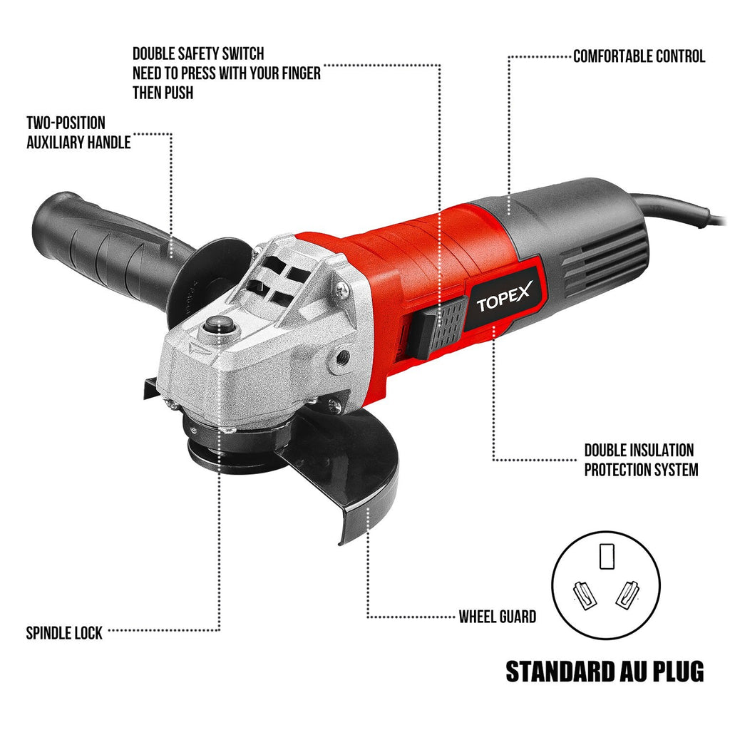 900W Angle Grinder – 125mm Heavy Duty with Side Handle