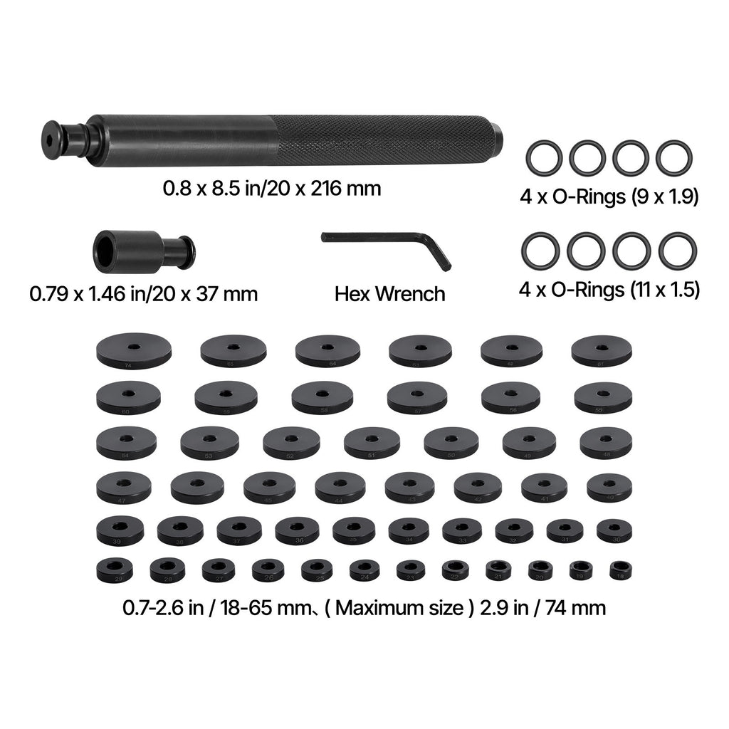 Uimoso Bearing Press Kit Bushing Bearing Seal Driver Removal Tool Set 52Pcs Case
