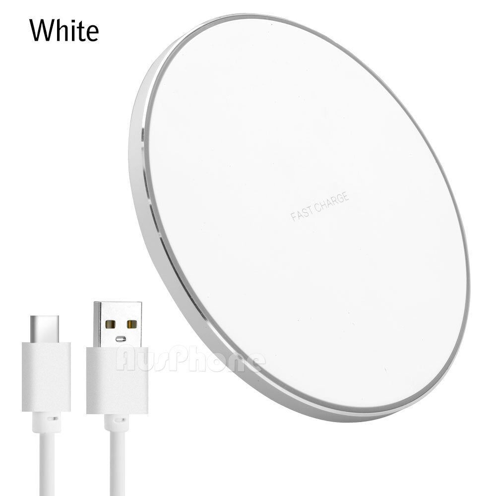 Fast Wireless Charger Pad iPhone 14–17 Samsung S24 S25