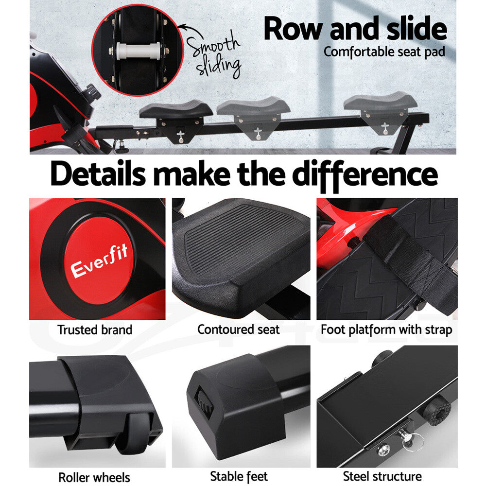 Magnetic Rowing Machine Rower Cardio Fitness Gym