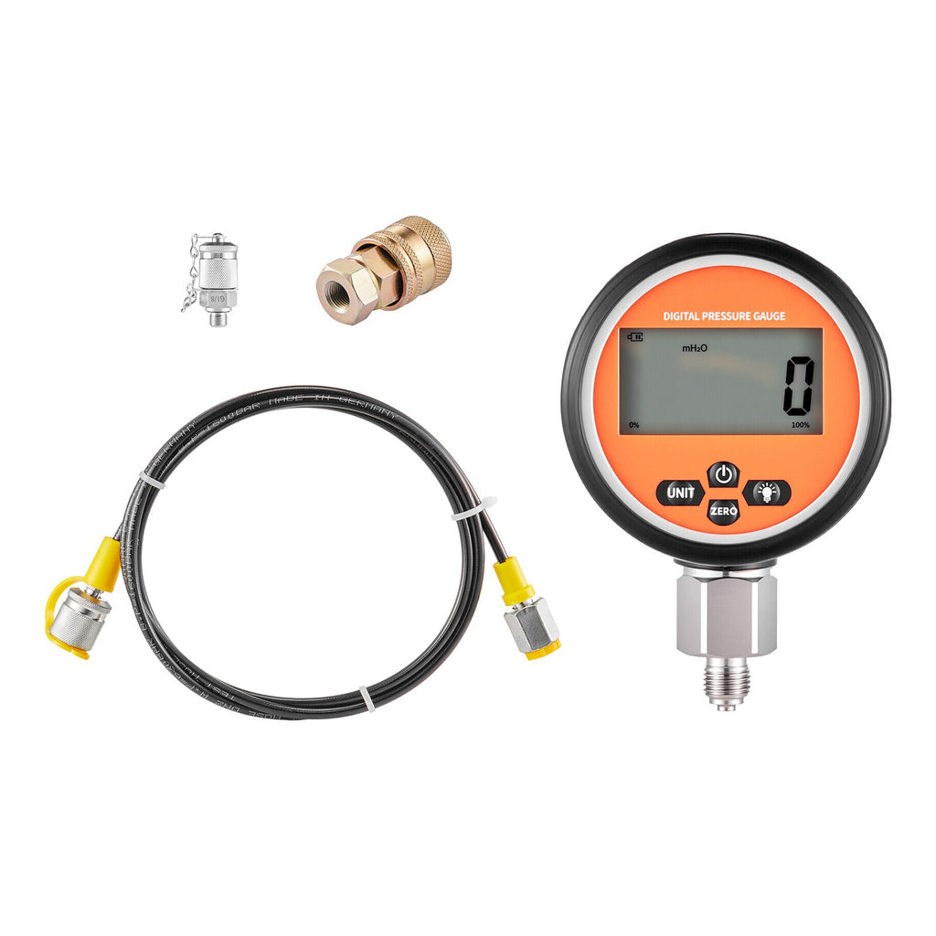 Uimoso Digital Hydraulic Pressure Test Kit with 700 Bar Gauge, Couplings, Hose