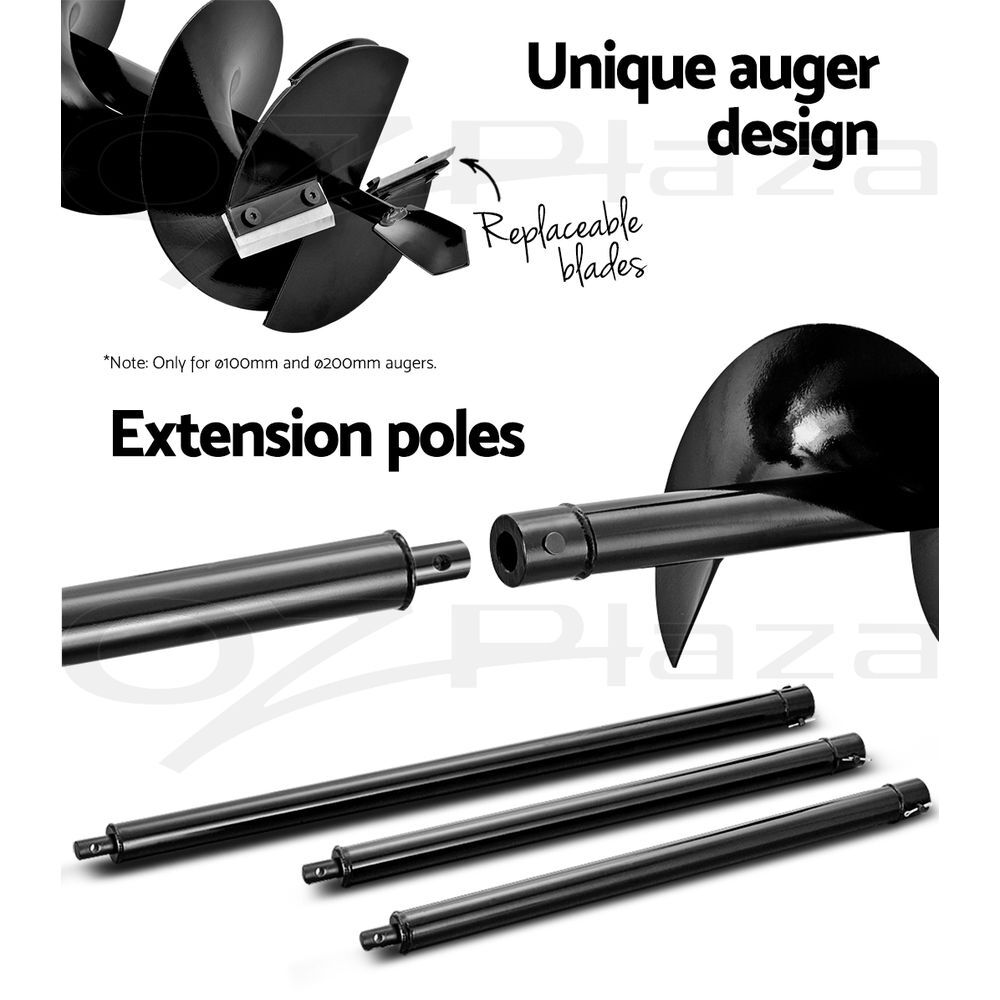 Petrol Post Hole Digger Auger Drill Borer Fence Earth Power Bits