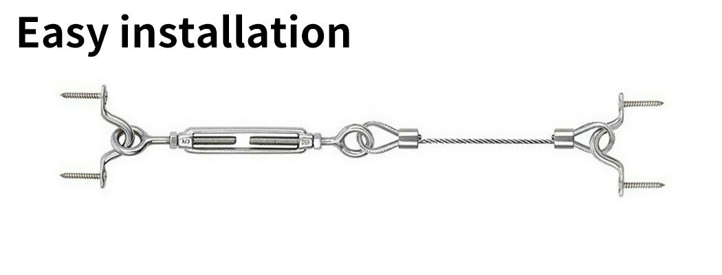 10pc Balustrade Wire Kit – Traderight Stainless Steel Rope & Eye Fork