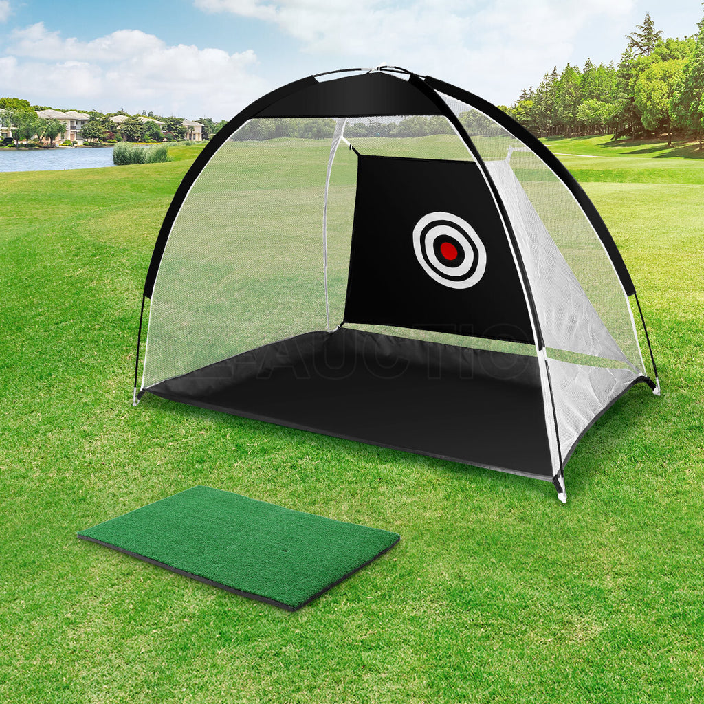 Home Golf Practice Set – Net & Mat for Driving and Chipping