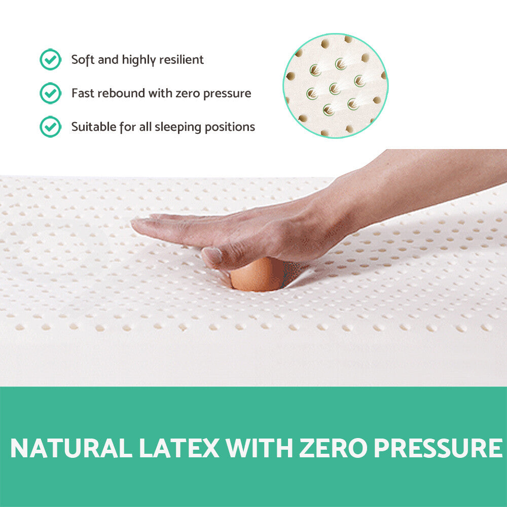 Natural Talalay Latex Pillow Contour 2-Zone with Cover