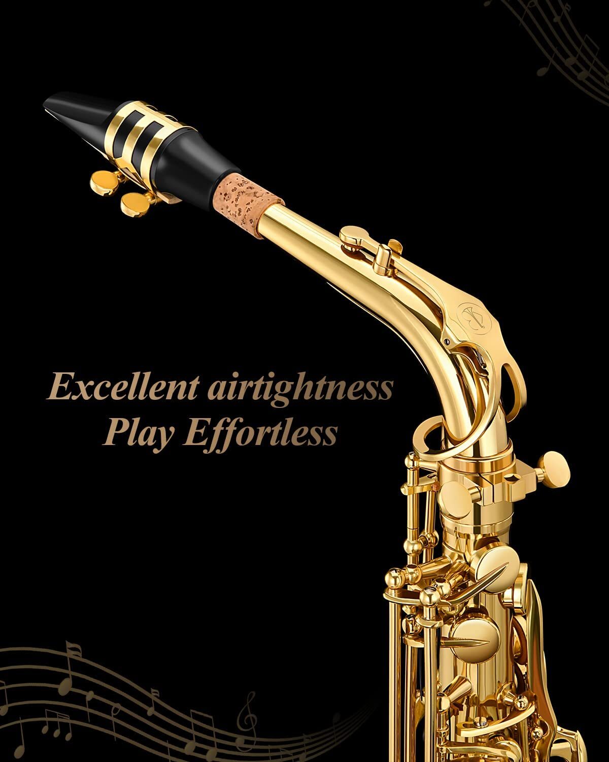 Eastar E Flat Alto Saxophone Gold Lacquered Student Sax Band