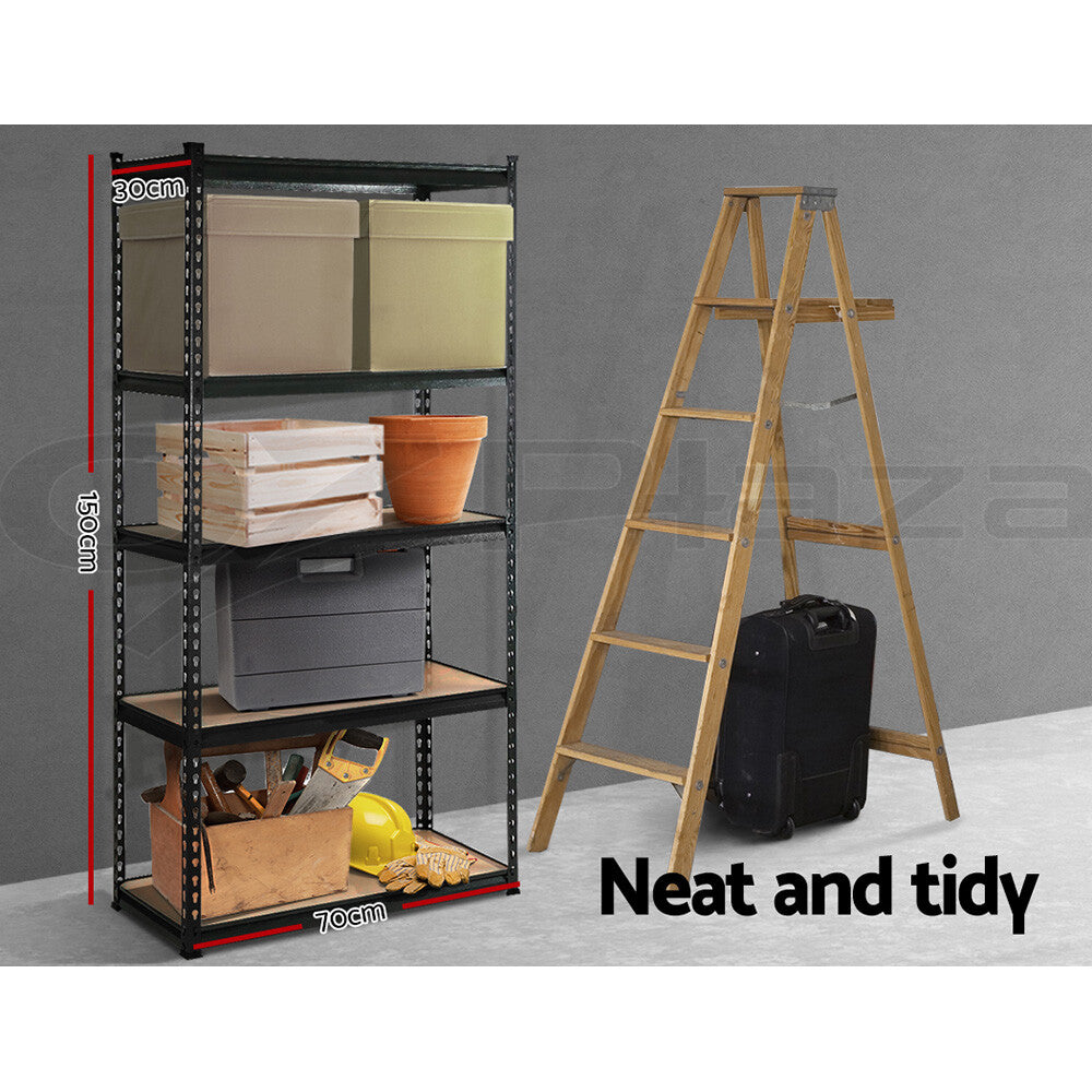 Giantz 2x1.5M Garage Shelving Warehouse Rack Pallet Racking Storage Shelve Black