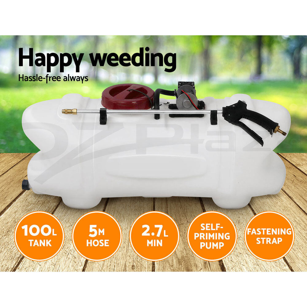 100L ATV Weed Sprayer Boom Pump Spot Spray 12V Garden Farm