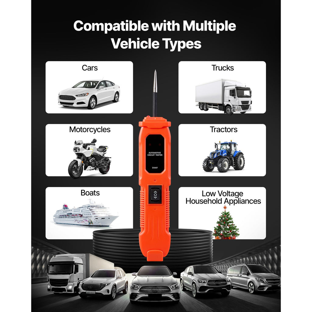 Uimoso Automotive Circuit Tester 6-36V DC Voltage Probe with Built-in Light