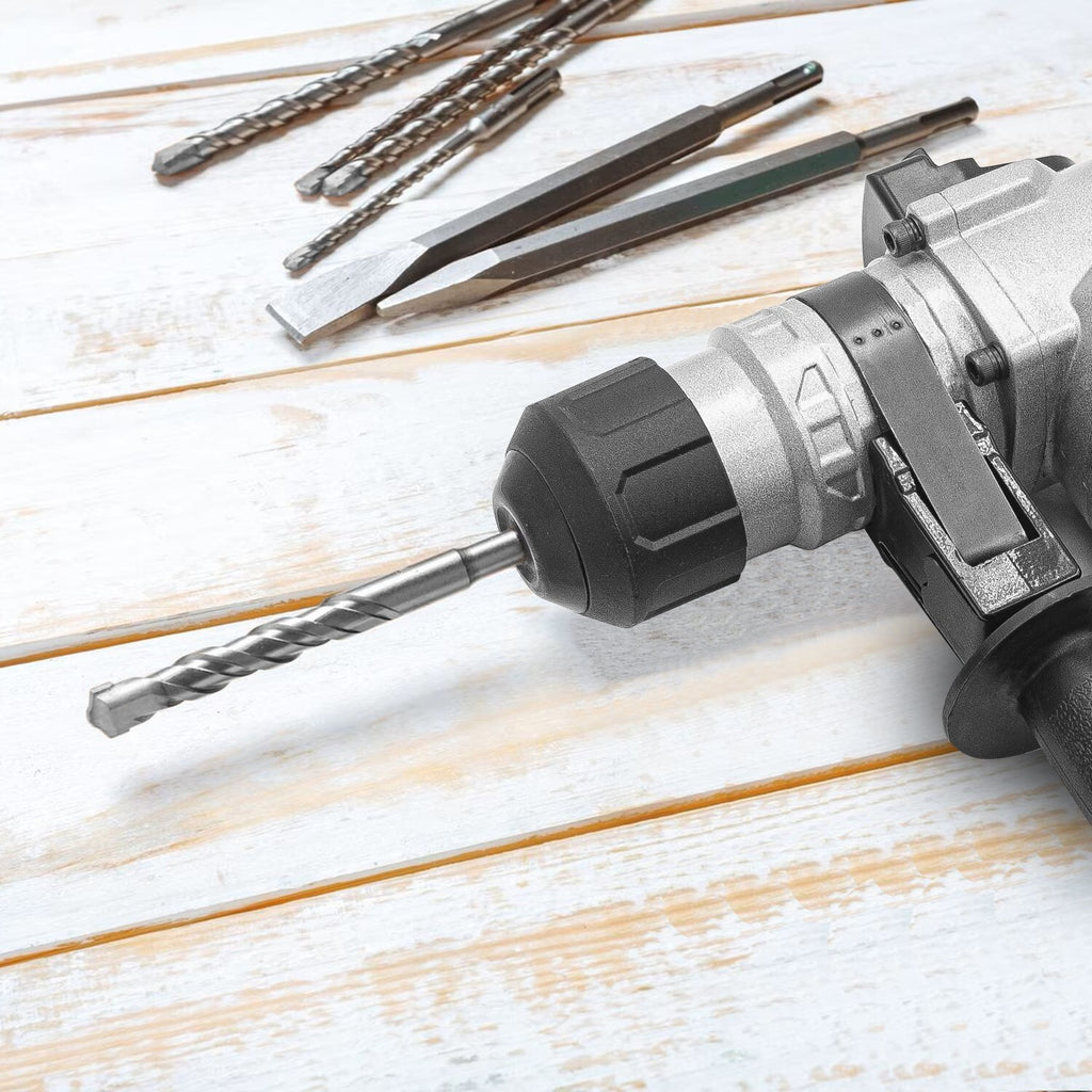 7pc SDS Plus Rotary Hammer Drill Bit & Chisel Set