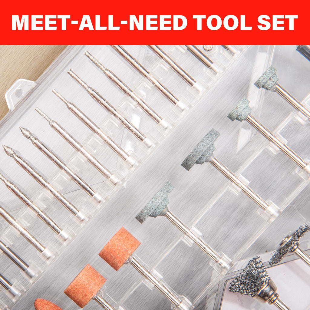 239pc Rotary Tool Kit – Grinding, Polishing & Craft Bits