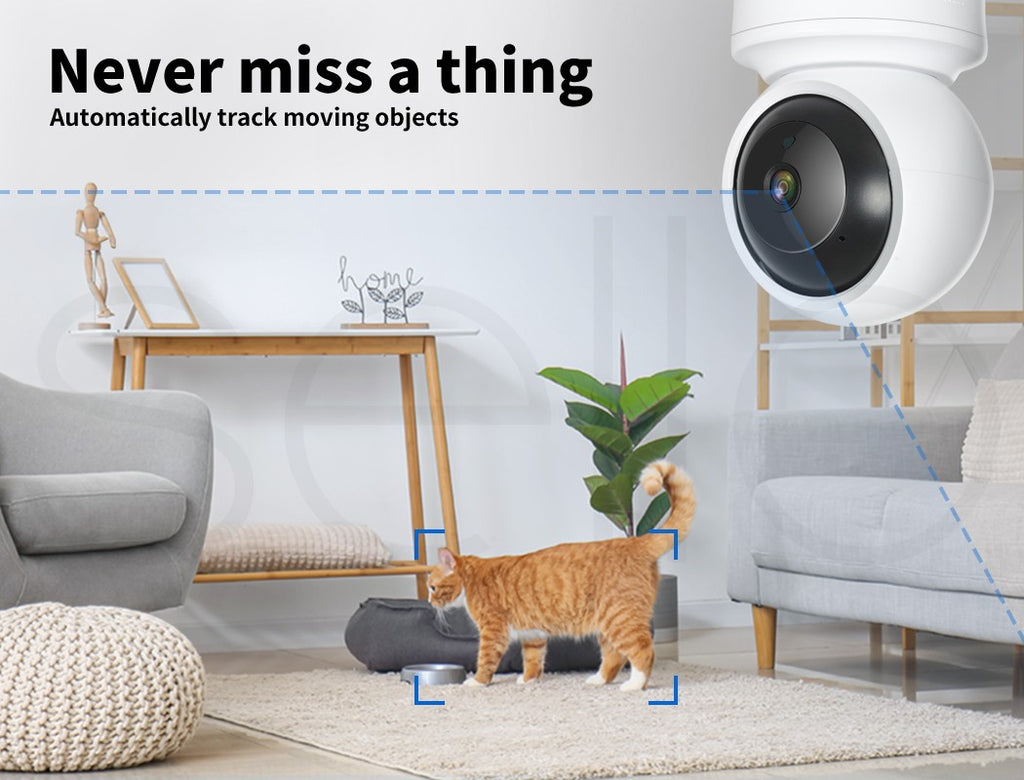 Home Security Camera – Wireless Indoor/Outdoor WiFi CCTV 360° Monitor C6N