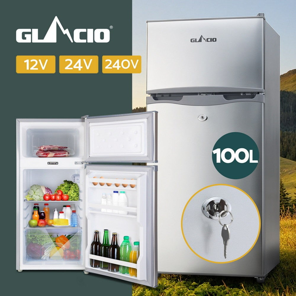 100L Portable Camping Fridge Freezer Upright 12V/24V/240V