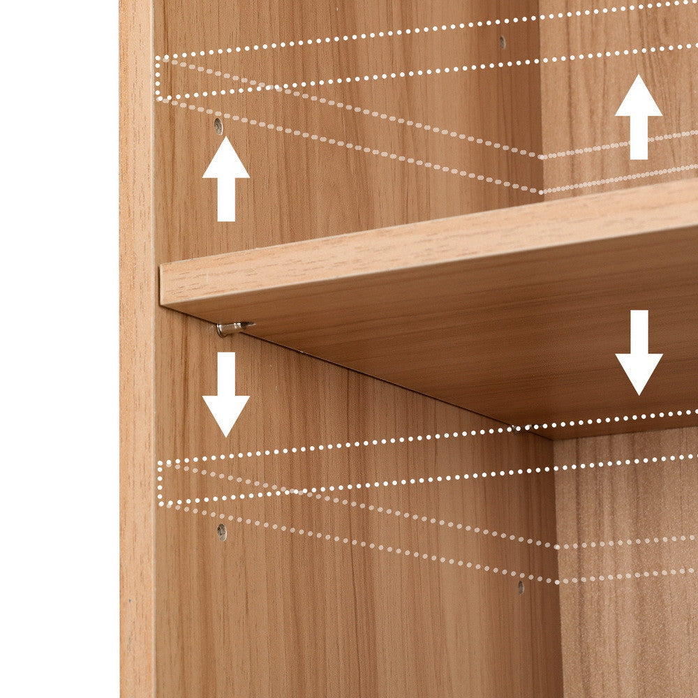 5 Tier Cube Bookshelf Display Book CD DVD Storage Pine