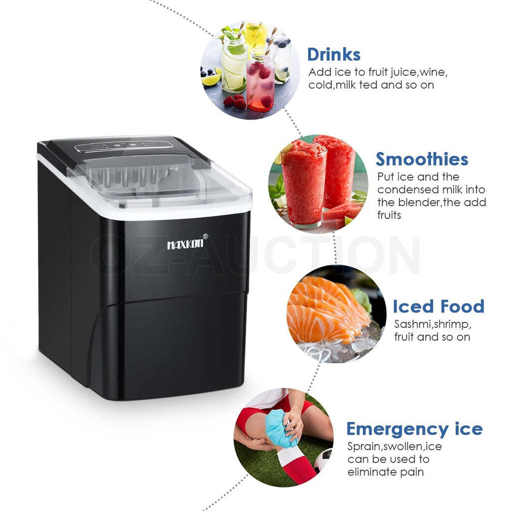 MAXKON 12KG Ice Maker Machine Countertop Commercial 2L Tank