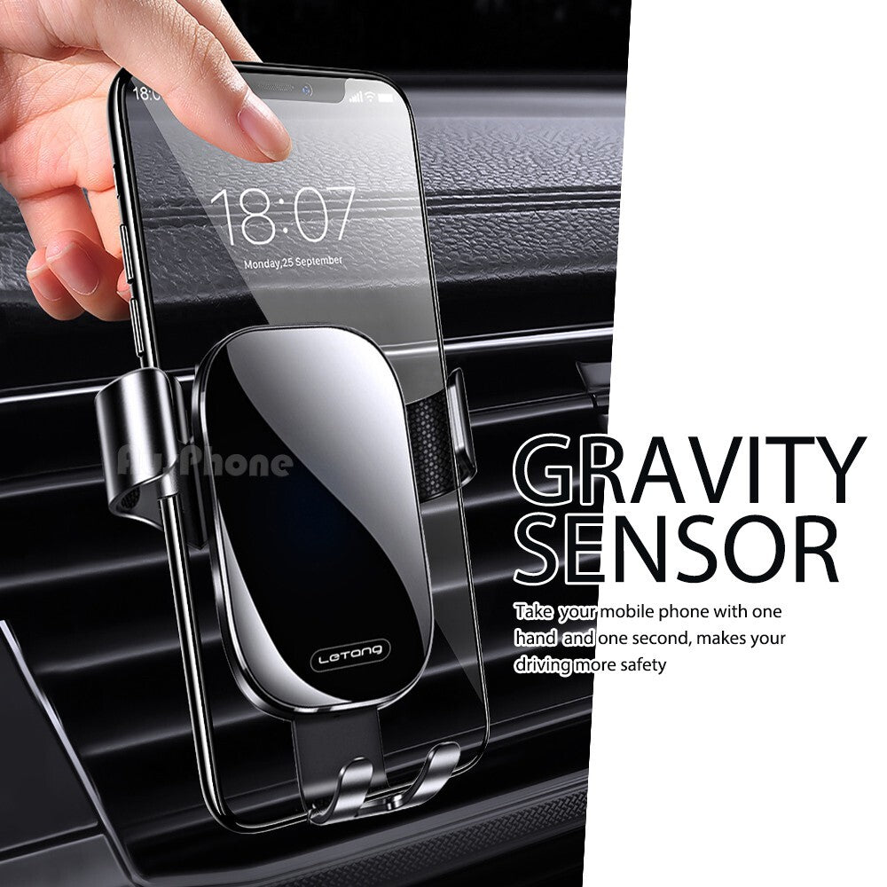 Gravity Air Vent Car Phone Holder Secure Clip Mount