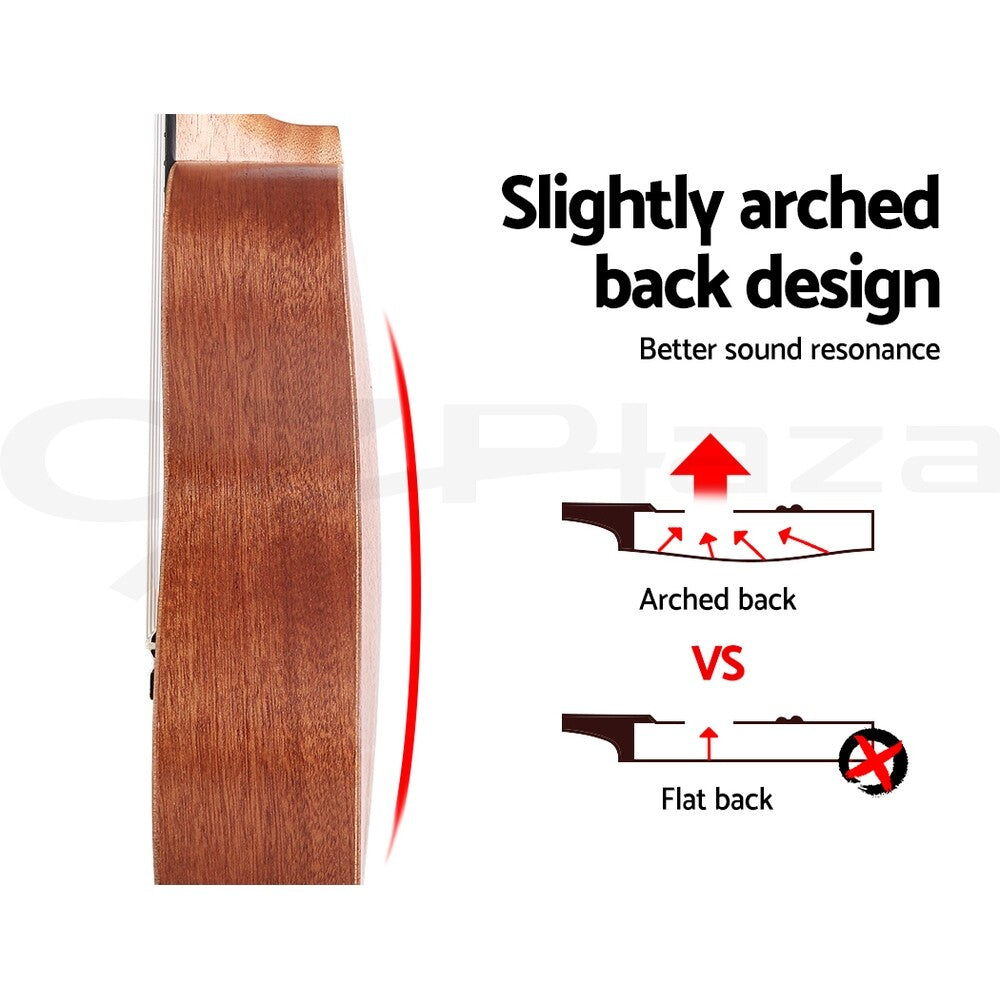 23" Ukulele Natural Mahogany Concert Beginner w/ Carry Bag