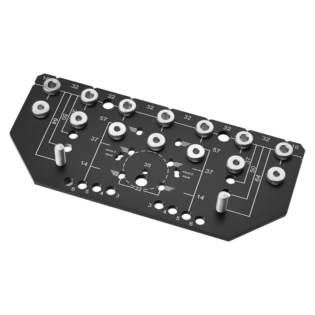 Uimoso Shelf Pin Jig and Hinge Jig 2-in-1 Aluminum Alloy Cabinet Hole Drilling