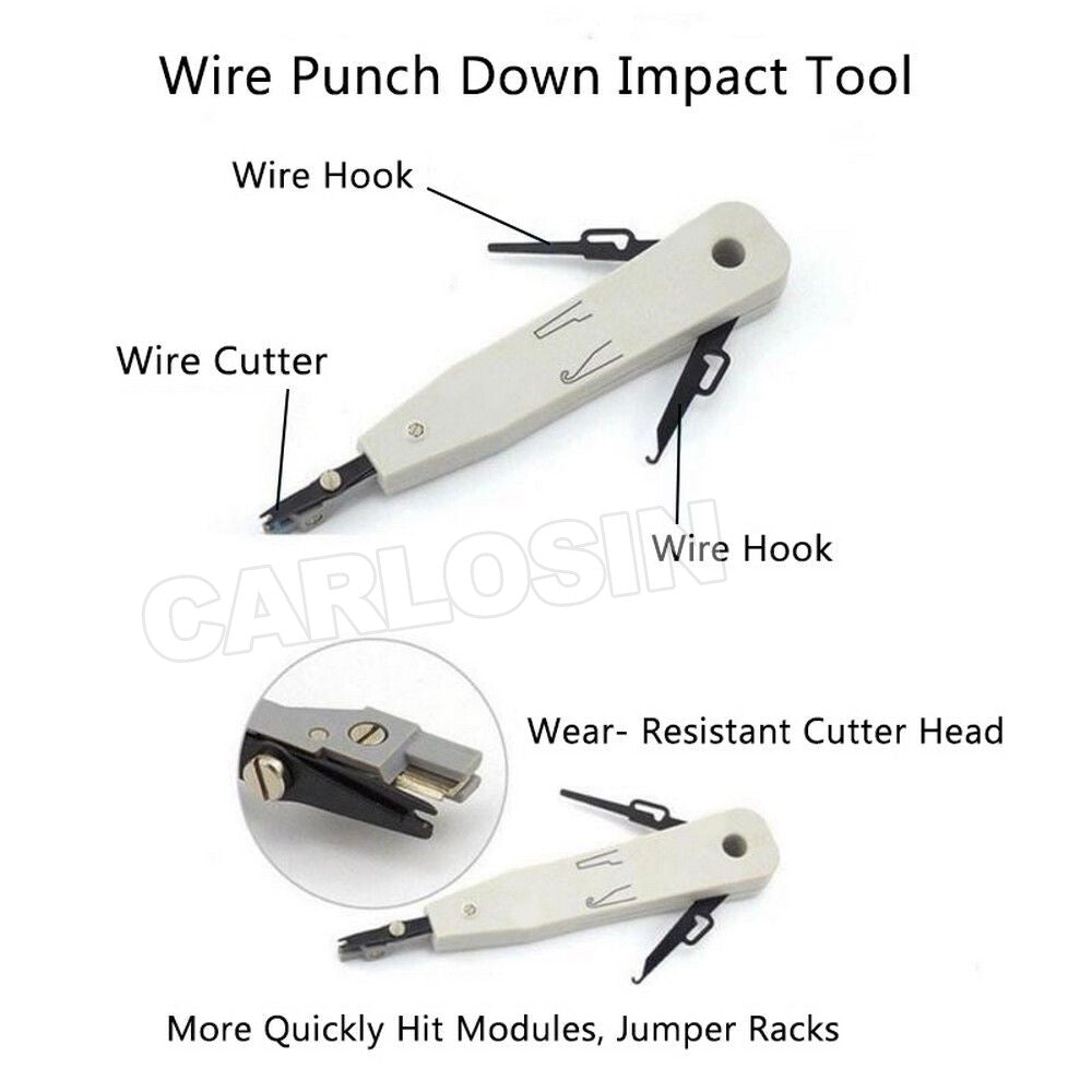 Network Cable Tool Kit LAN Crimper Wire Stripper RJ45 Cat5 Cat6