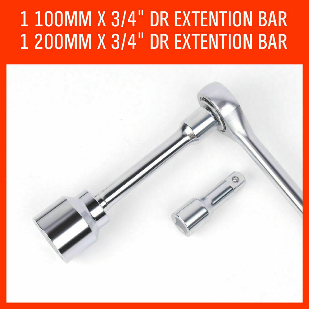 27pc Heavy Duty Socket Wrench Set – 3/4" Drive Metric & Imperial