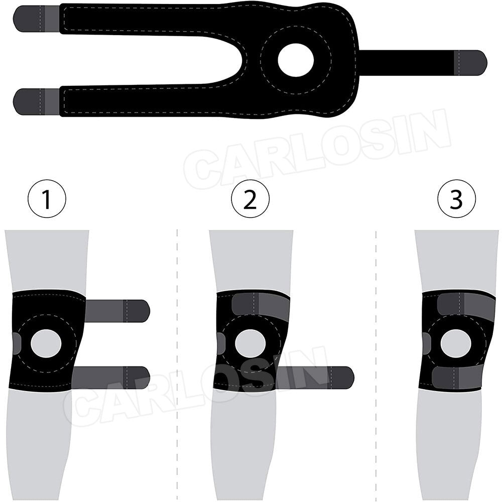 Knee Arthritis Support Brace Adjustable Stabilizer Strap for Sports