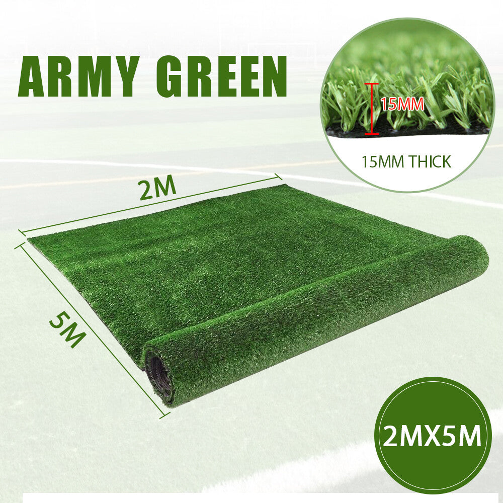 2x5M Artificial Grass – Synthetic Turf Lawn Mat Green Flooring