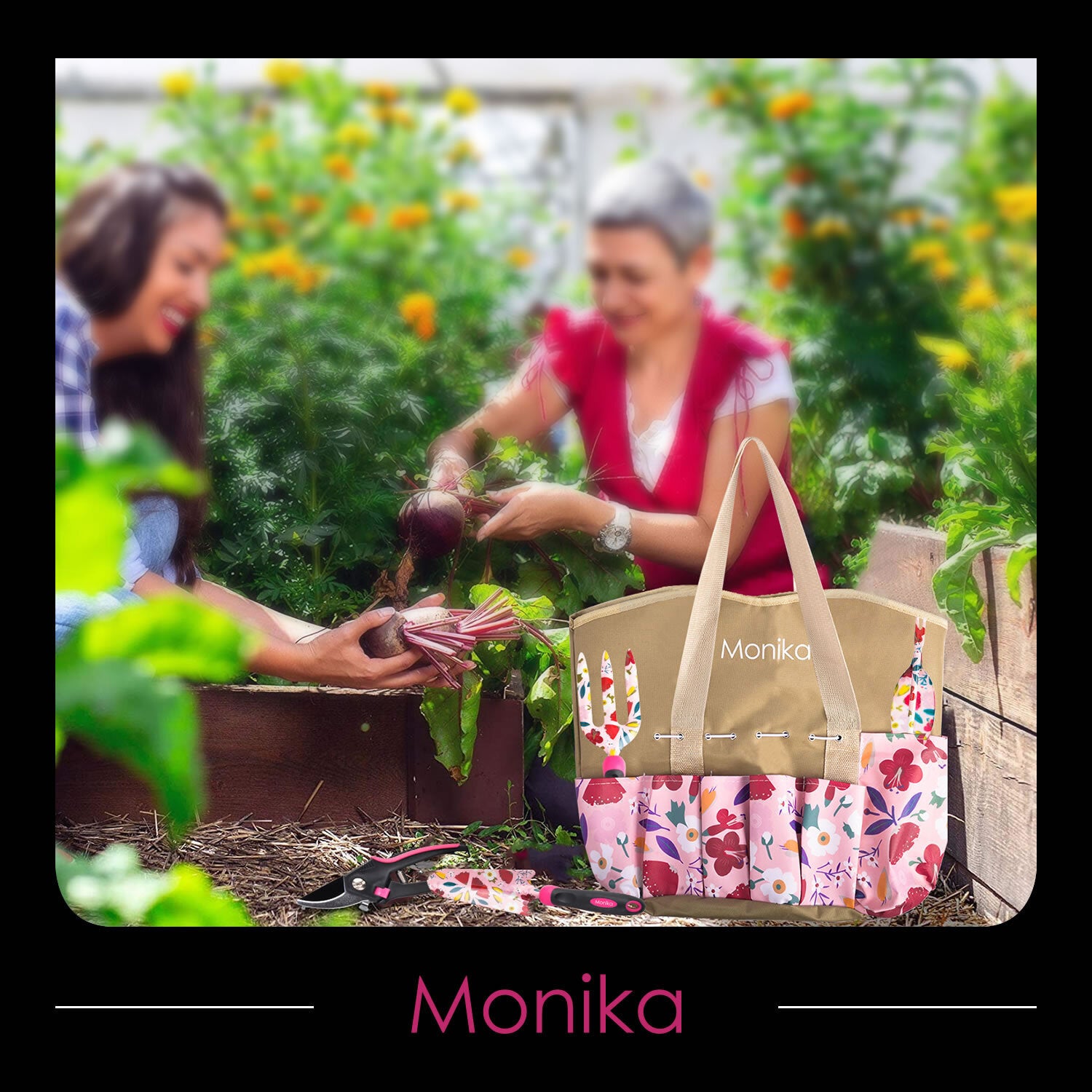 Pink Tool Set – Portable Household & Gardening Kit