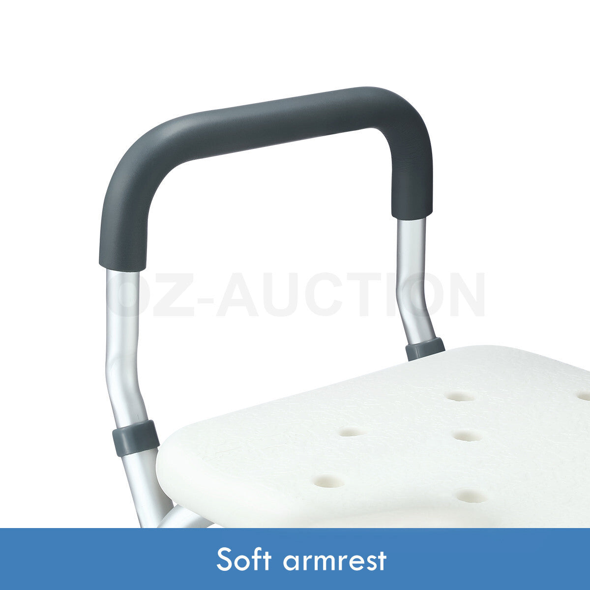 Shower Bath Chair Medical Seat Stool Safety Aid with Back Armrests