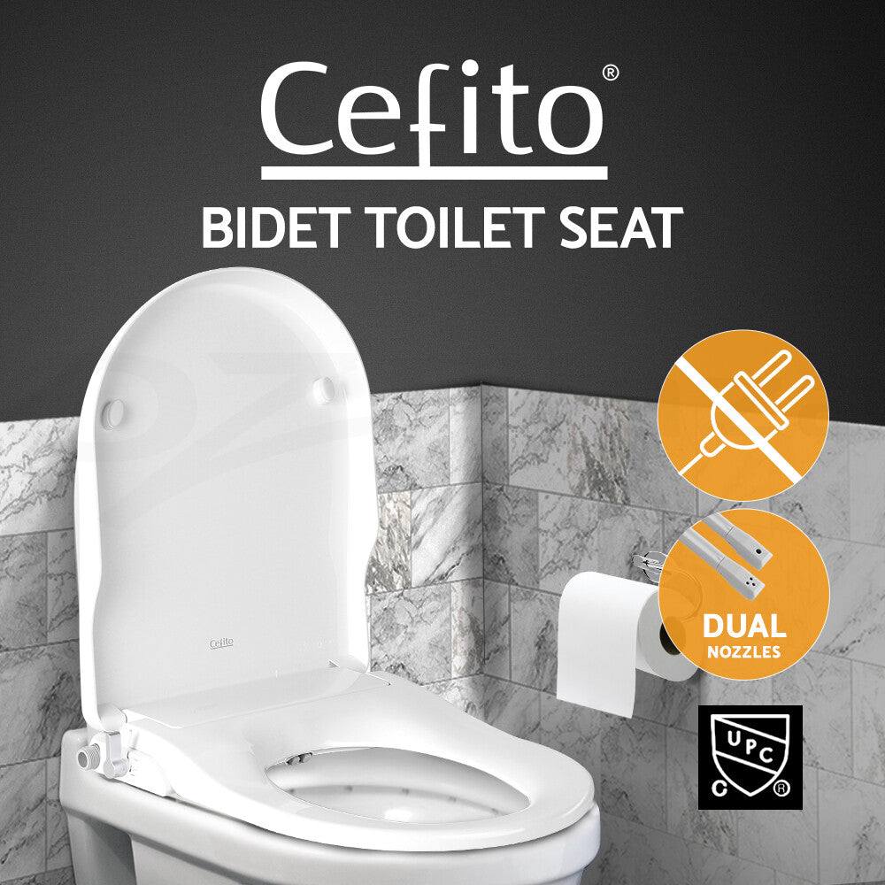Non-Electric Bidet Toilet Seat Auto Smart Water Wash Dry