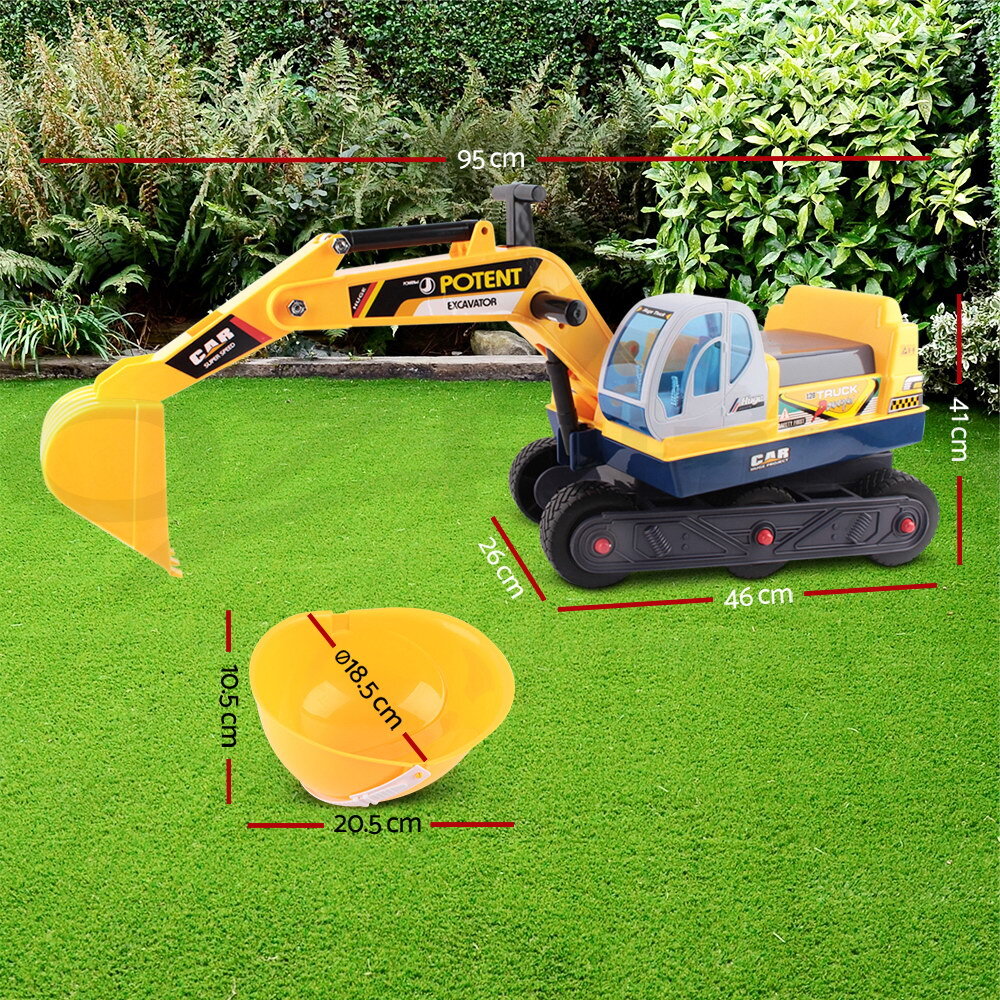 Kids Sandpit Toys Ride On Digger Bulldozer Excavator