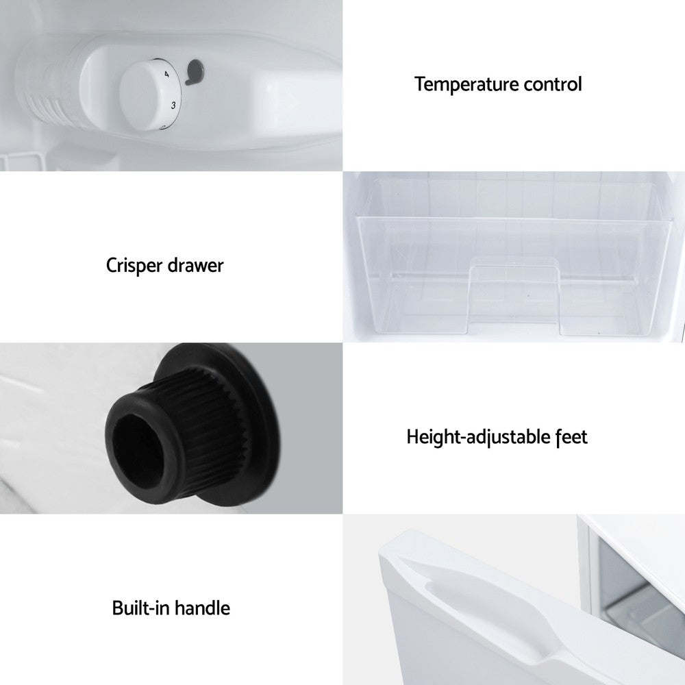80L Bar Fridge Mini Freezer Refrigerator White