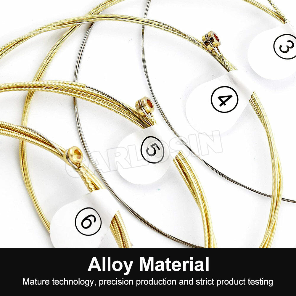 Acoustic Guitar Strings Steel Premium Light 6pcs with Free Pick