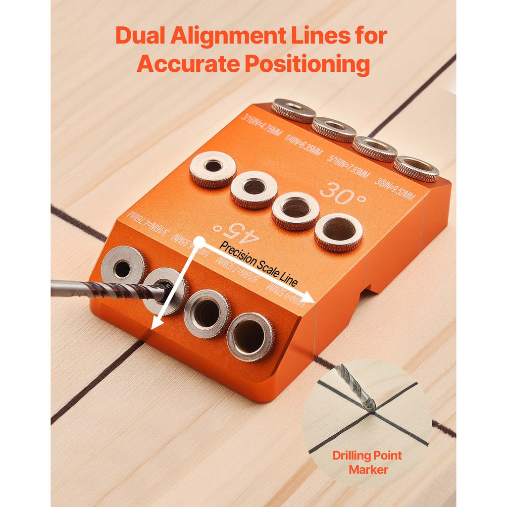 Uimoso Portable Drill Guide Jig for 30/45/90 Degree Precision Angled Drilling