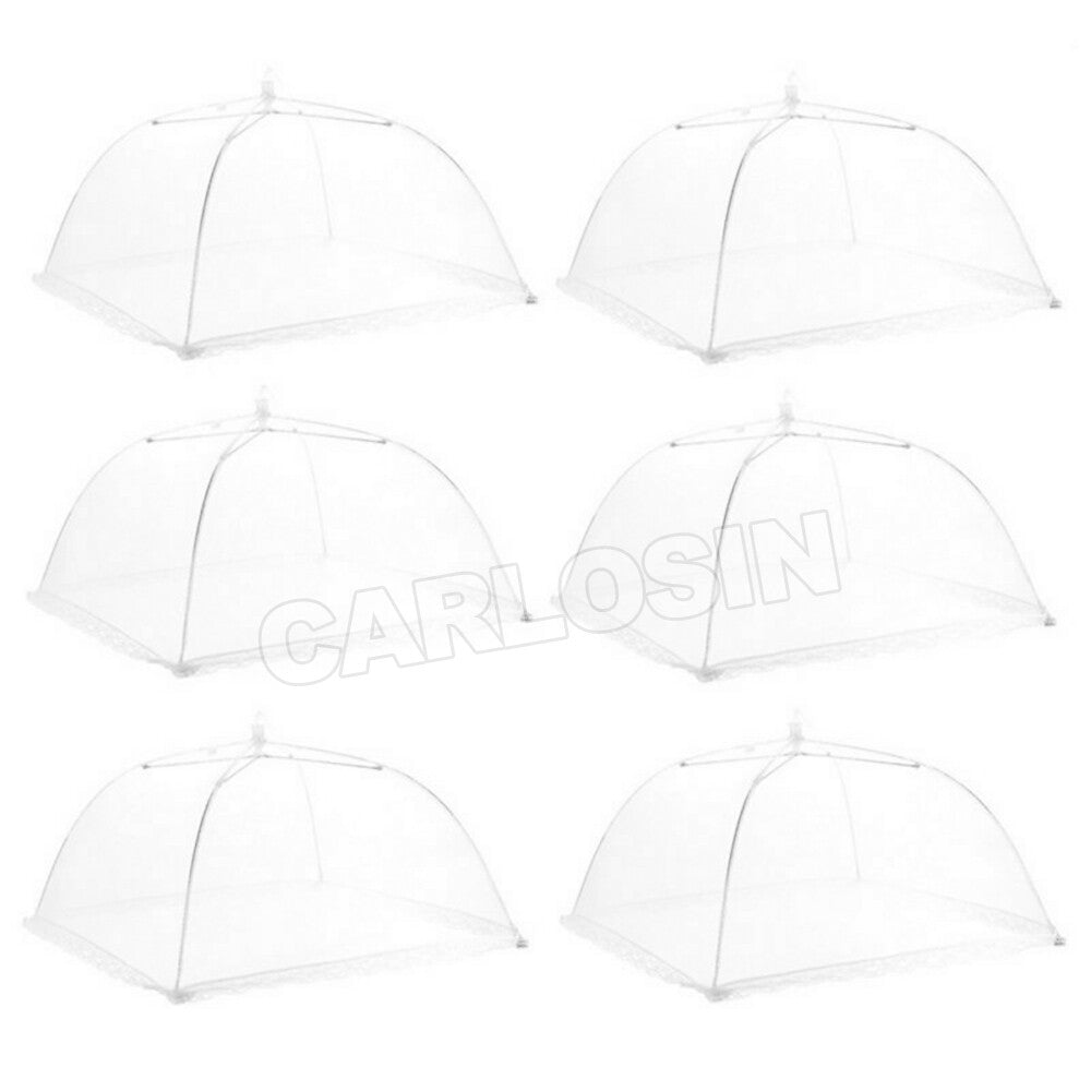 6x BBQ Food Cover Collapsible Pop Up Mesh Fly Wasp Net