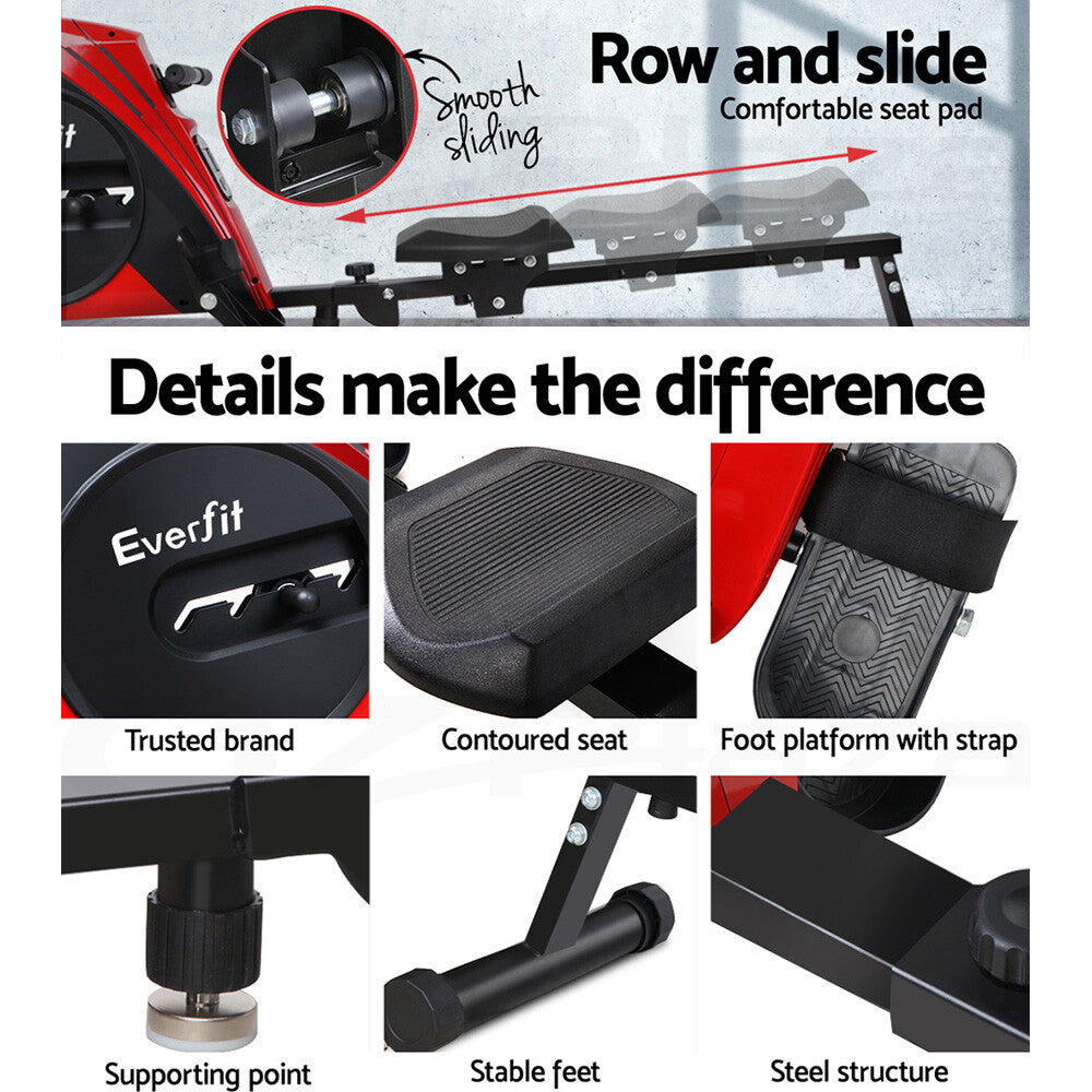 OVCN Rowing Machine Rower Resistance Exercise Fitness Home Gym