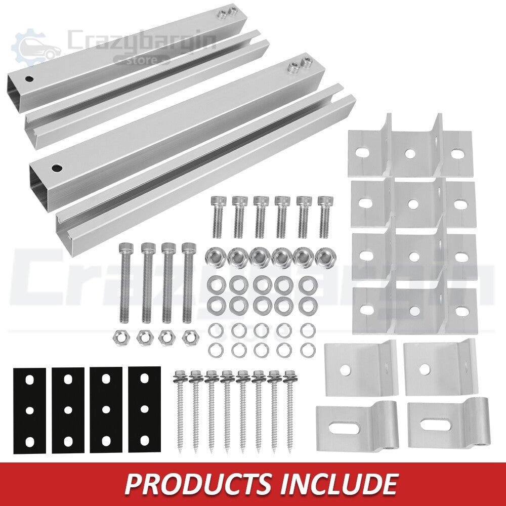 2pc Solar Panel Tilt Mount Brackets – Adjustable RV Flat Surface