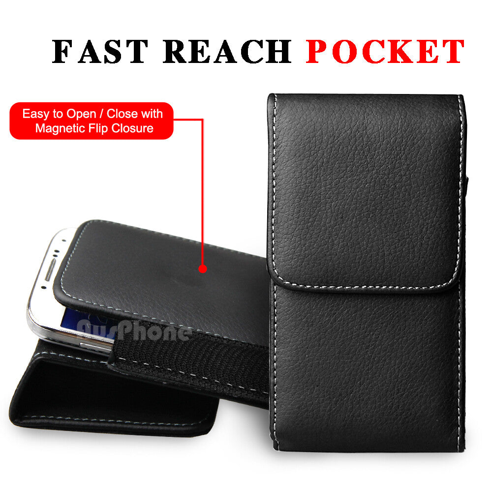 Leather Case Holster Pouch with Belt Clip for iPhone