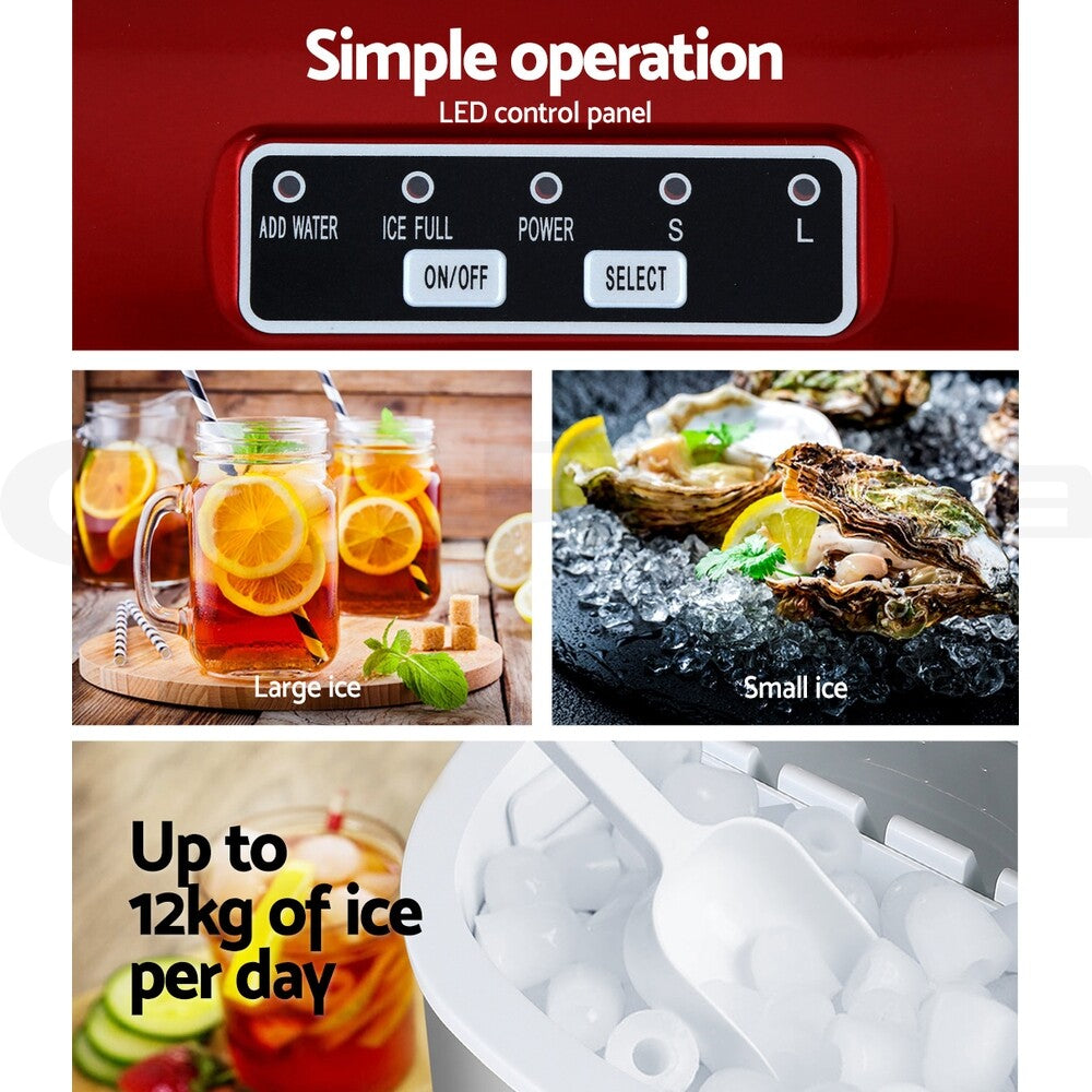 Portable Ice Maker Ice Cube Machine Countertop Party