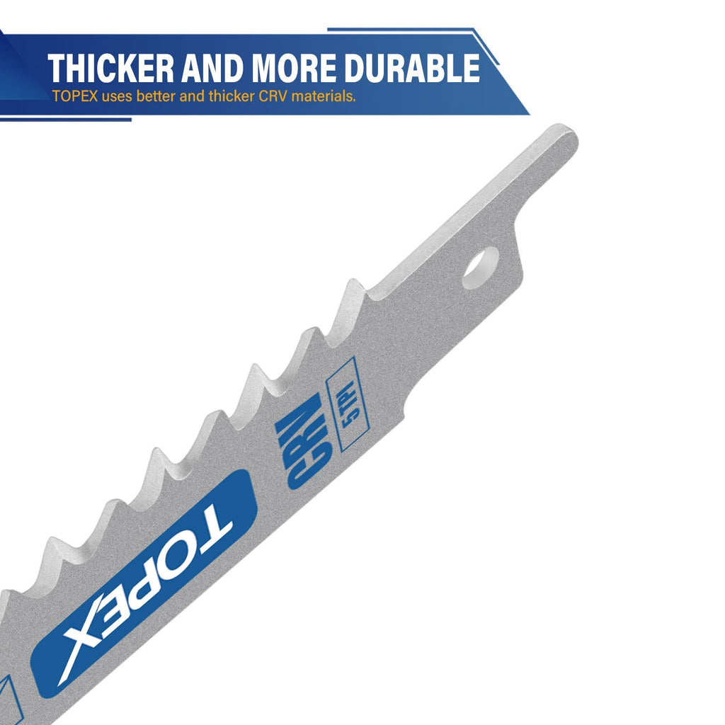 34pc Reciprocating Saw Blades – 5-8 TPI for Metal & Wood