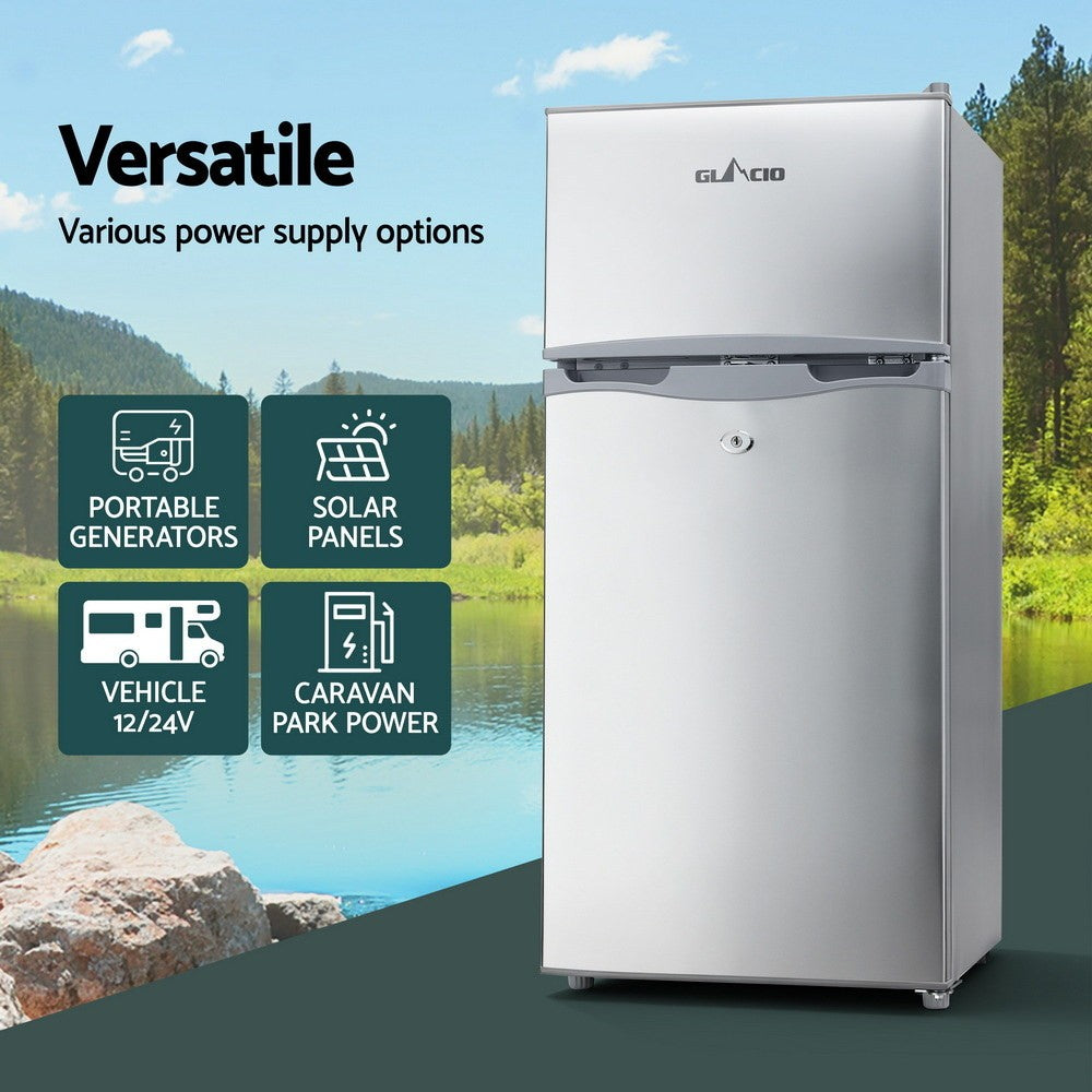 100L Portable Camping Fridge Freezer Upright 12V/24V/240V