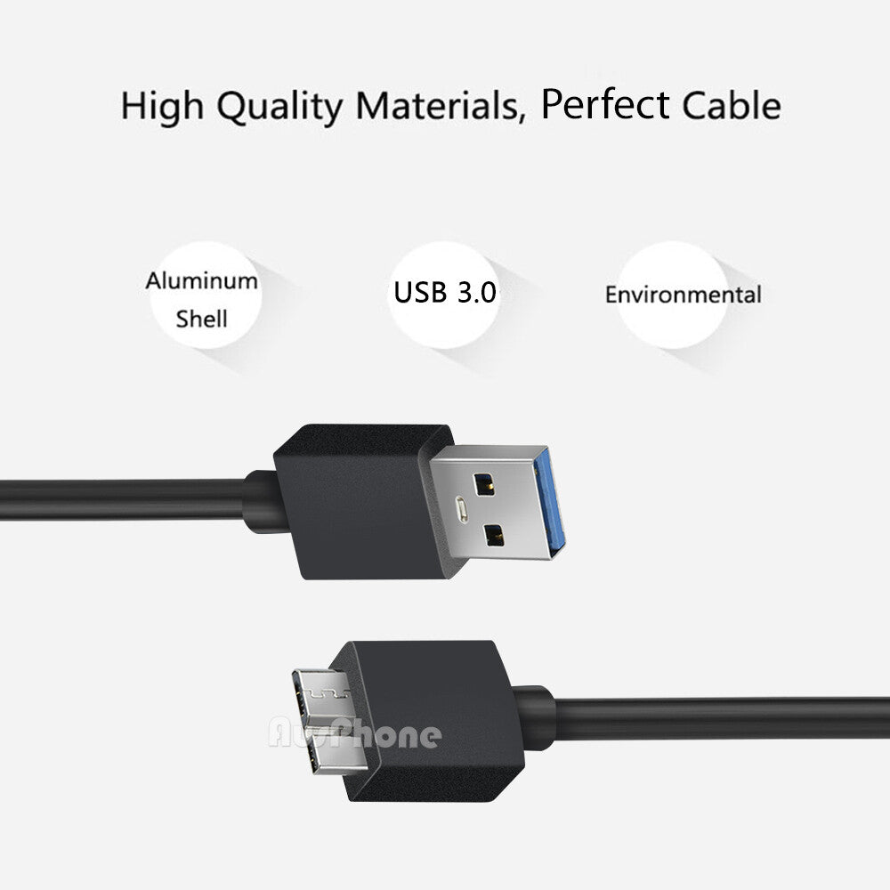 USB 3.0 Micro-B to Type-A Cable for External Hard Drives